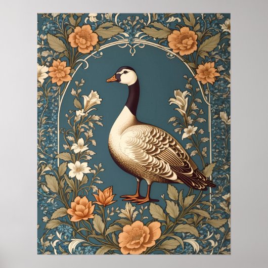 Mooie  gans William Morris Geïnspireerd Poster (Voorkant)