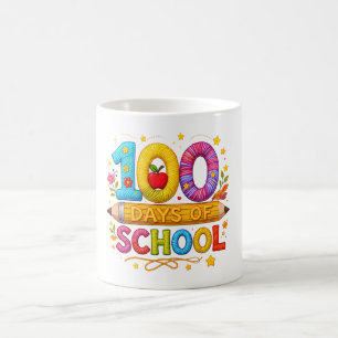 Mooie garen 100 dagen school leraren dames T-shirt Koffiemok