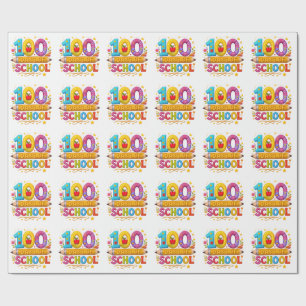 Mooie garen 100 dagen school leraren meisjes T-shi Cadeaupapier