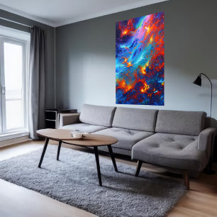 Mooie gaswolk in de ruimte AI Art Poster