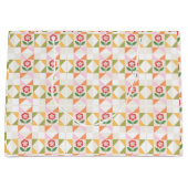 Mooie gebloemde patchwork quilt cadeautas (Voorkant)