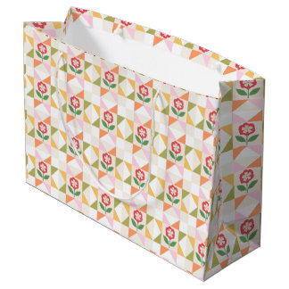Mooie gebloemde patchwork quilt cadeautas