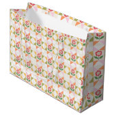 Mooie gebloemde patchwork quilt cadeautas (Voorkant Gekanteld)