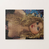 Mooie geblonde vrouw legpuzzel (Horizontaal)