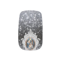 Mooie Geboorte Scène Faux Glitter