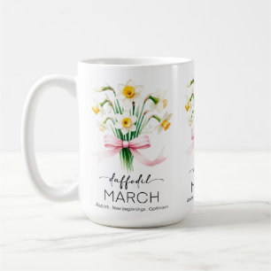 Mooie Geboortemaand Bloem/Narcis/Maart Koffiemok