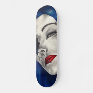 Mooie gebroken Gothic Girl Horror Fantasy Art Skateboard