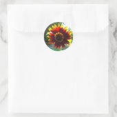 Mooie geel en rood zonnebloem Sticker (Tas)
