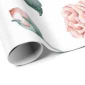 Mooie geel en roze waterverf rozen floral cadeaupapier (Rol Hoek)