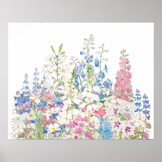 mooie geheime tuinininkt en waterverf poster (Voorkant)