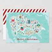 Mooie geïllustreerde Noordpool dorpskaart voor de Feestdagenkaart (Voorkant / Achterkant)