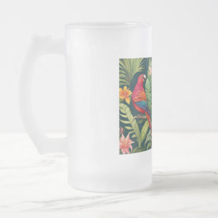 Mooie gekleurde vogels matglas bierpul