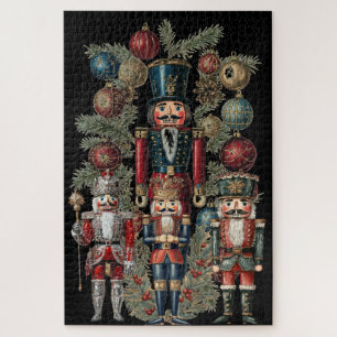 Mooie gekostumeerde notenkrakers feestelijk legpuzzel