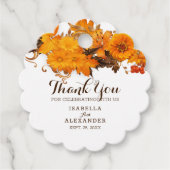 Mooie gele bloemen bedankjes labels (Voorkant)