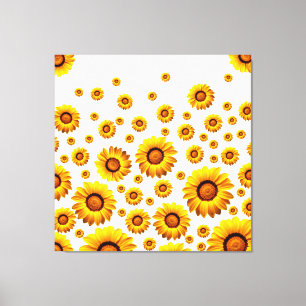 Mooie gele bloemen canvas afdruk