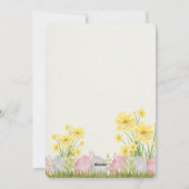 Mooie gele bloemen Gelukkig Pasen Feestdagenkaart (Achterkant)