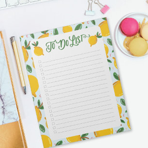 Mooie Gele Citroen Takenlijst Checklist Gelinieerd Notitieblok
