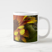 Mooie gele en Oranje zonnebloem Jumbo-Mok Extra Grote Mok (Rechts)