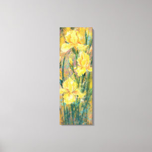 Mooie Gele Iris Bloemen - Originele Schildering Canvas Afdruk
