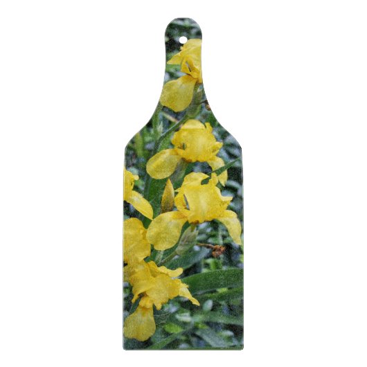 Mooie Gele Iris Bloemen Snijplank (Voorkant)