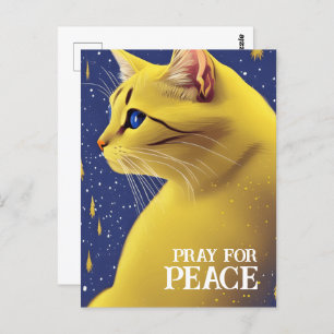 Mooie gele kat met blauwe ogen - oekraïne briefkaart