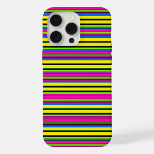 Mooie gele kleurrijke strepen iPhone 15 pro max hoesje
