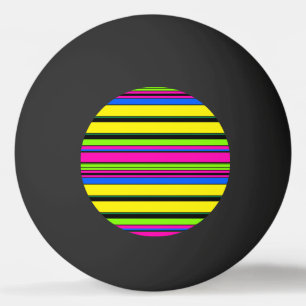 Mooie gele kleurrijke strepen pingpongballen