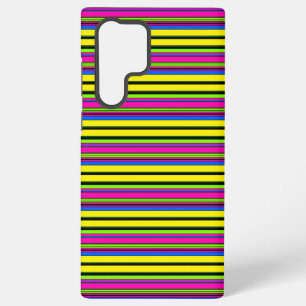 Mooie gele kleurrijke strepen samsung galaxy hoesje