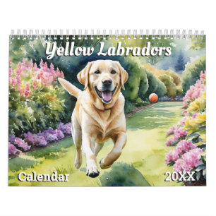 Mooie gele labradors Pet Dog Dierenvrienden Kalender