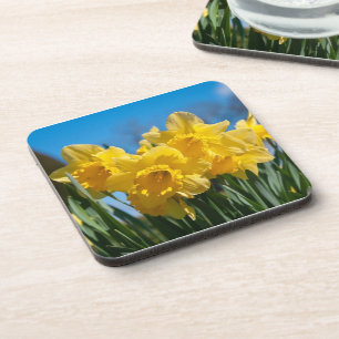 Mooie gele narcissen bier onderzetter