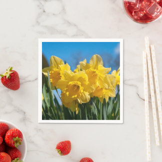 Mooie gele narcissen servet