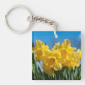 Mooie gele narcissen sleutelhanger (voorkant)