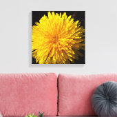 Mooie gele paardenbloem canvas afdruk (Insitu (Woonkamer))