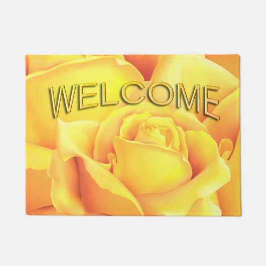 Mooie gele Rose Deurmat (Voorkant)