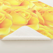 Mooie gele Rose Sherpa Deken (3/4)