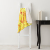 Mooie gele Rose Sherpa Deken (In situ)