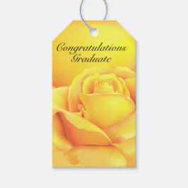 Mooie gele rozen gepersonaliseerd cadeaulabel