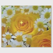 Mooie gele rozen inpakpapier (Vlak)