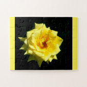 Mooie gele rozenbloem legpuzzel (Horizontaal)
