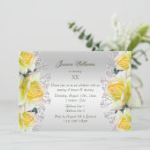 Mooie gele Vrede Rozen Verjaardag Kaart (Staand voorkant)