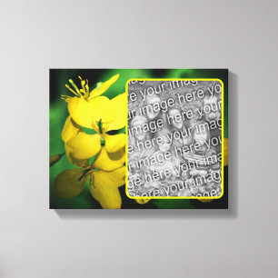 Mooie Gele Wilde Bloemen Maak Je Eigen Foto Canvas Afdruk