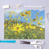 Mooie Gele Wilde Bloemen Tissuepapier (Craft)