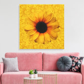 Mooie gele zonnebloemen gewikkeld canvas (Insitu (Woonkamer))