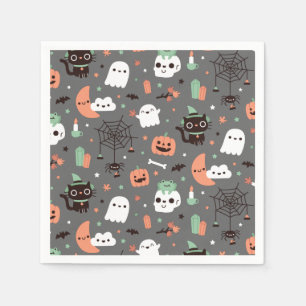 Mooie Gelukkige Halloween Patroon Feest Benodigdhe Servet