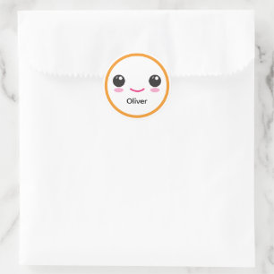 Mooie Gelukkige Kawaii Glimlach Aangepaste Sticker
