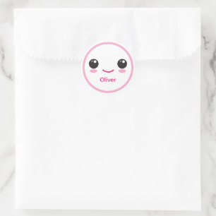 Mooie Gelukkige Kawaii Glimlach Aanpasbare Sticker