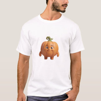 Mooie Gelukkige Pompoen 3D Karakter T-shirt
