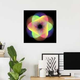 Mooie geometrische patroon hikari22 poster