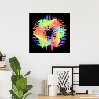 Mooie geometrische patroon hikari22 poster