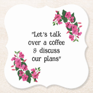 Mooie Gepersonaliseerd Floral Pulp Board Kartonnen Onderzetters